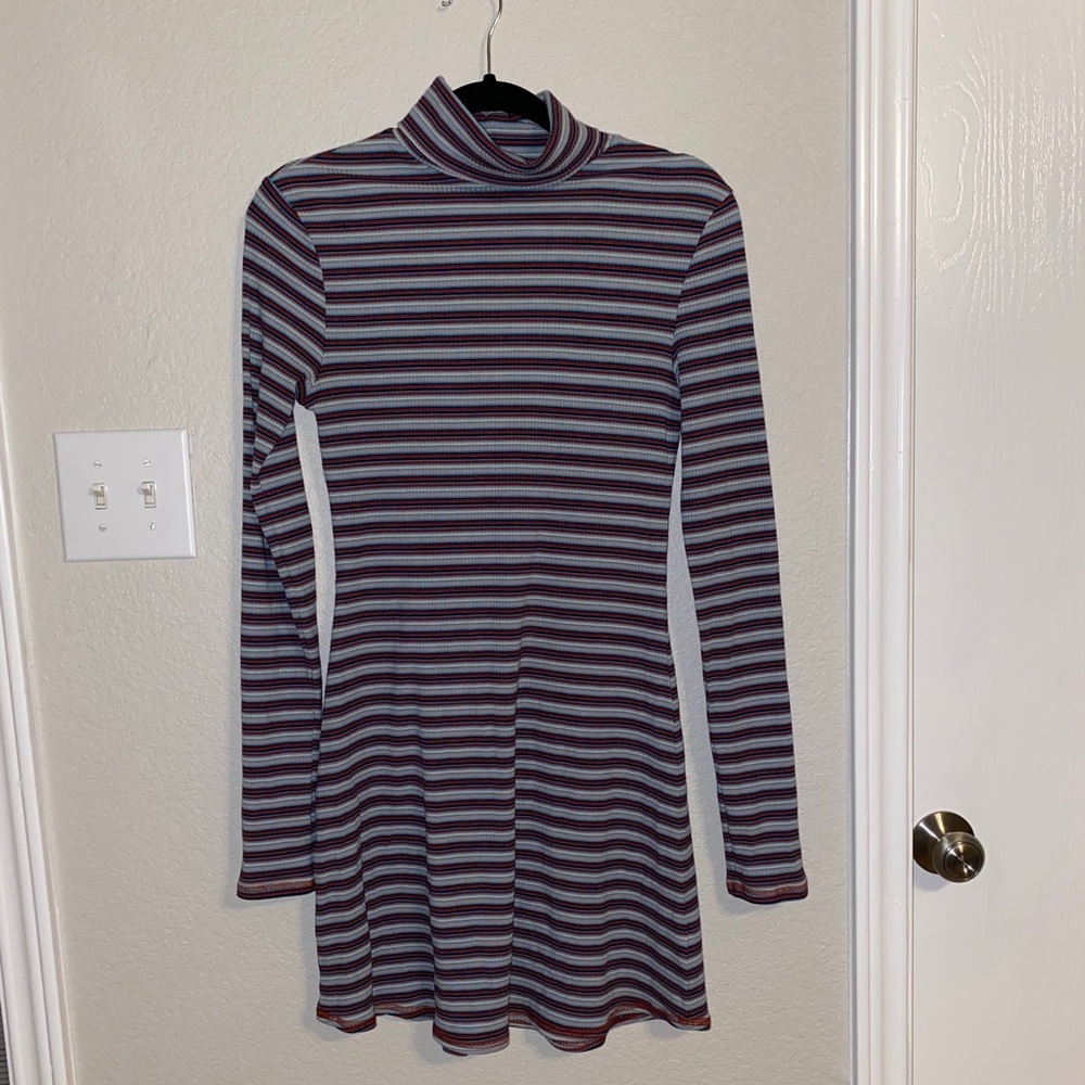 Long Sleeve Turtleneck Mini Dress